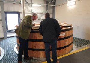 People visiting Ardnahoe Distillery