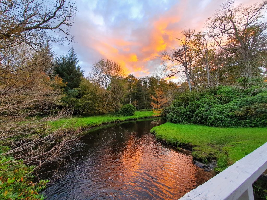 Sunset over river