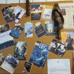 Pin board with cards on it at Islay Woolllen Mill