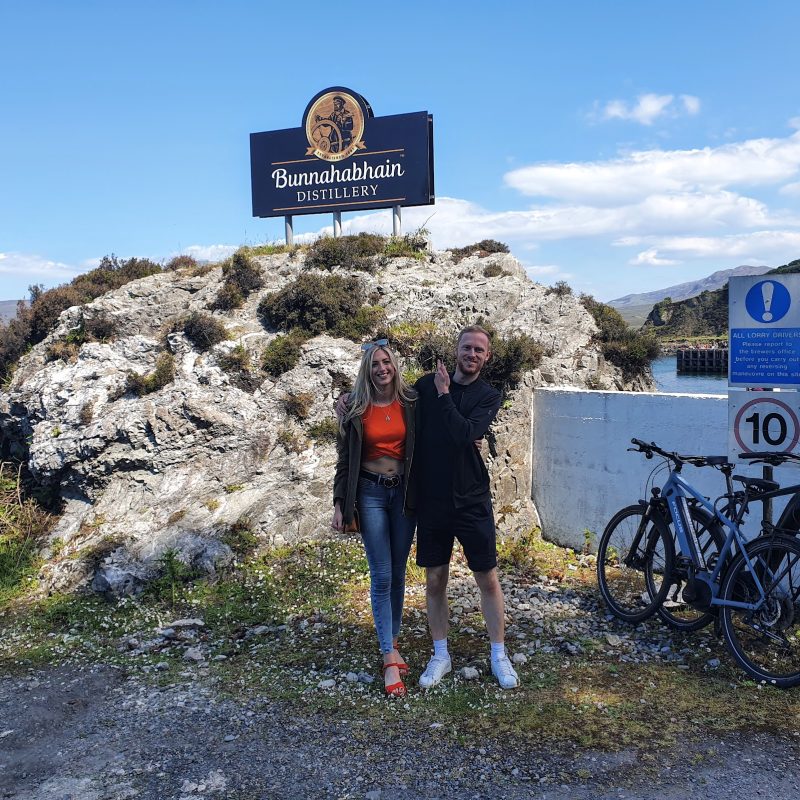 Two people and bikes