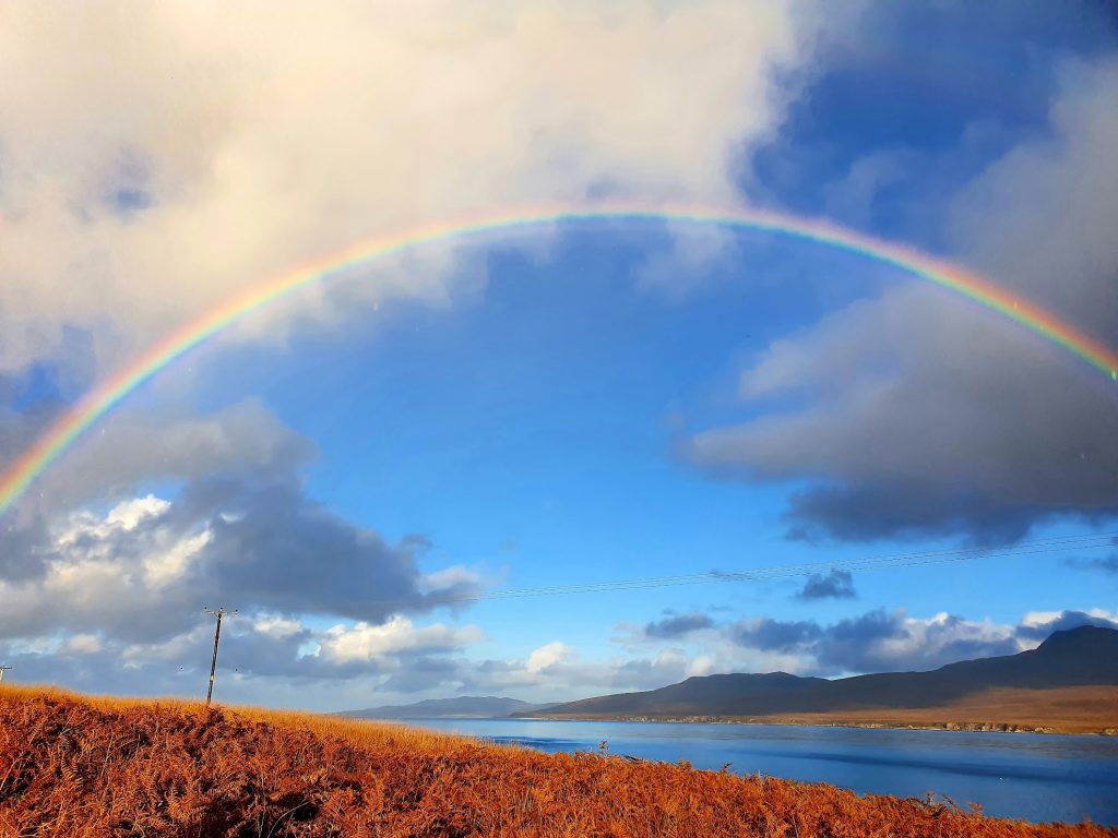 Rainbow over the landscape