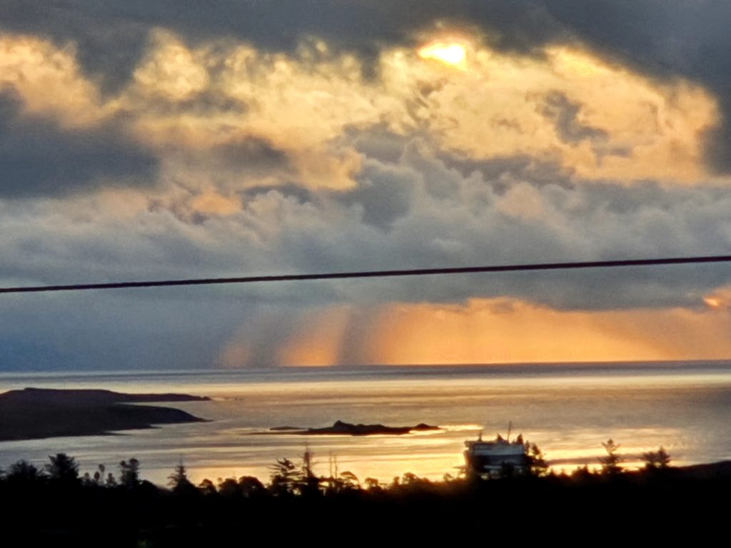 Winter sunrise across the sea