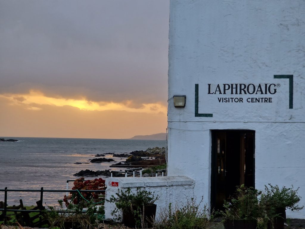 White building beside the sea